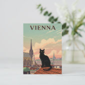 ウイーンオーストリア旅行で猫 ポストカード (スタンド正面)