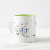 ウイーン管地図マグカップ ツートーンマグカップ (正面左)