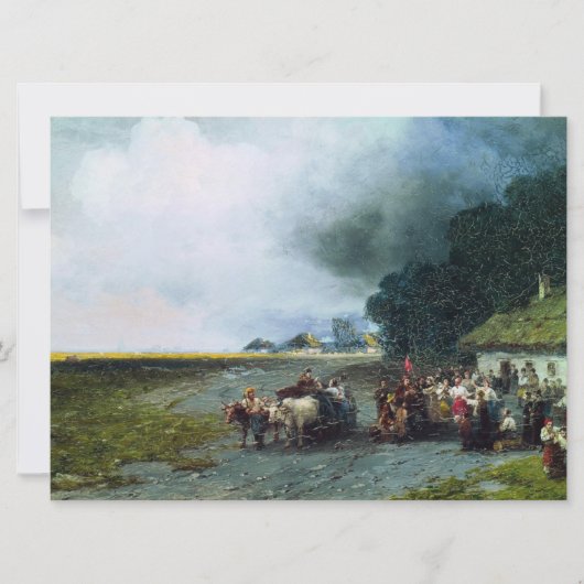 ウイ伝統的クラ結婚イナ語（ウクライナ） （結婚） カード (正面)