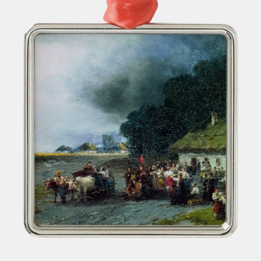 ウイ伝統的クラ結婚イナ語(ウクライナ) (結婚) メタルオーナメント (正面)