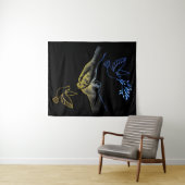 ウイ祈クラウナでは、手を持つ現実的なカップル2 タペストリー (インサイチュ(横))