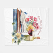 ウイ読ンズの間 フリースブランケット (正面(横))