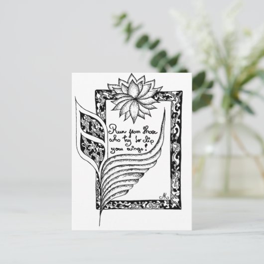 ウイ走ンを切り取ろうとする人々からの引用文 ポストカード (スタンド正面)