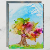 ウイ鮮やかン吹ファンタジーツリースクラップブック紙 (正面/裏面)