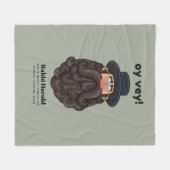 ウイ・ヴィー!RABBIがおもしろい一時化 フリースブランケット (正面(横))