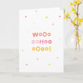 ウゥー!(おめでとう)グリーティングカード カード (黄色い花)