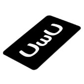 ウゥ Happy Anime Face Emoticon マグネット (左側)