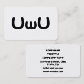 ウゥ Happy Anime Face Emoticon 名刺 (正面/裏面)