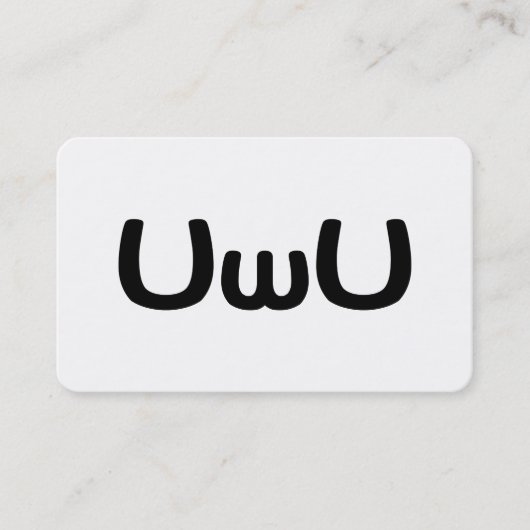 ウゥ Happy Anime Face Emoticon 名刺 (正面)