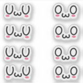 ウウとウウカスタムのカットのビニール シール (正面)