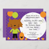 ウェアウルフ ハロウィンパーティー 招待状 (正面/裏面)