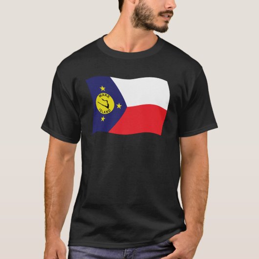 ウェイクアイランド国旗のシャツ Tシャツ (正面)