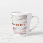 "ウェイクアップし、いくつかの愛を醸造"パステルラテマグ カフェラテマグ (右)