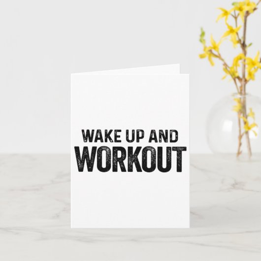 ウェイクアップとトレーニング-やる気を起こさせるフィットネスボディブイ カード (黄色い花)