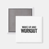 ウェイクアップとトレーニング-やる気を起こさせるフィットネスボディブイ マグネット (正面/裏面)