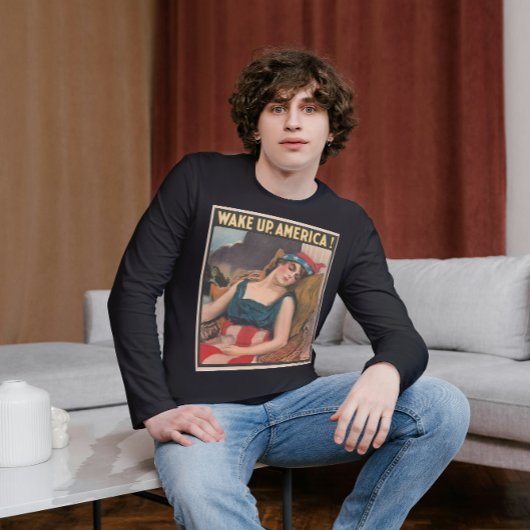 ウェイクアップアメリカメンズ Tシャツ