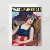 ウェイクアップアメリカヴィンテージ投票選挙2024 ポストカード (正面/裏面)