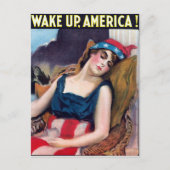 ウェイクアップアメリカヴィンテージ投票選挙2024 ポストカード (正面)