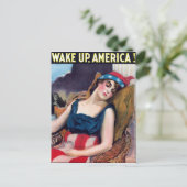 ウェイクアップアメリカヴィンテージ投票選挙2024 ポストカード (スタンド正面)