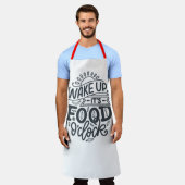 ウェイクアップシェフ引用文 エプロン (着用した状態)