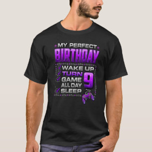 ウェイクアップターン9ゲーム終日シャツゲーマー9th誕生日 tシャツ