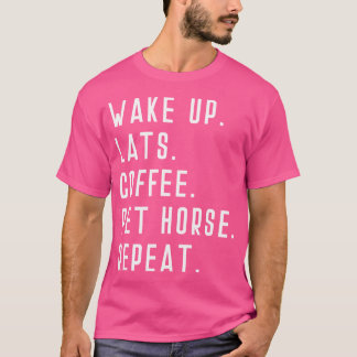 ウェイクアップラッツコーヒーペット馬の重みリフト Tシャツ