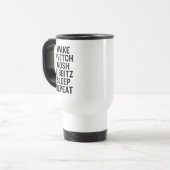 ウェイククケッチノシュキビッツ睡眠リピートおもしろい トラベルマグ (正面左)
