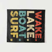 ウェイクサーフィンウェイクサーフウェイクサーフィンロープウェイクサーフ タペストリー (正面(横))