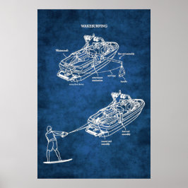 ウェイクサーフィン特許プリント第1号 ポスター