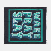 ウェイクスライ祈クリスチャン・デイリー・ミッション フリースブランケット (正面(横))