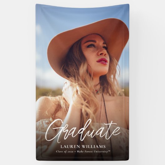 ウェイクフォレスト大学 |ワードマークのスリープ解除 横断幕 (縦)