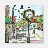 ウェイクフォレスト、NC水彩磁石 マグネット (正面)