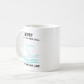 ウェイクボーダーまたはウェイクセーファーの水上スキーヤーギフト コーヒーマグカップ (正面左)