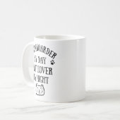 ウェイクボーダーを日単位で表示します。猫好き夜間 コーヒーマグカップ (正面左)