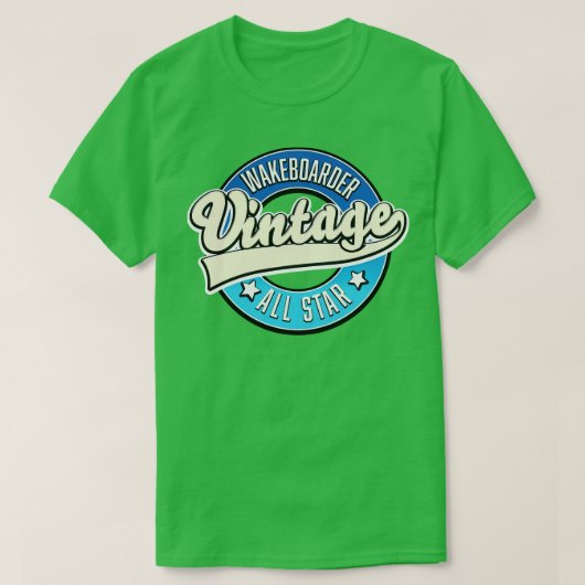 ウェイクボーダーヴィンテージオールスター Tシャツ (デザイン正面)