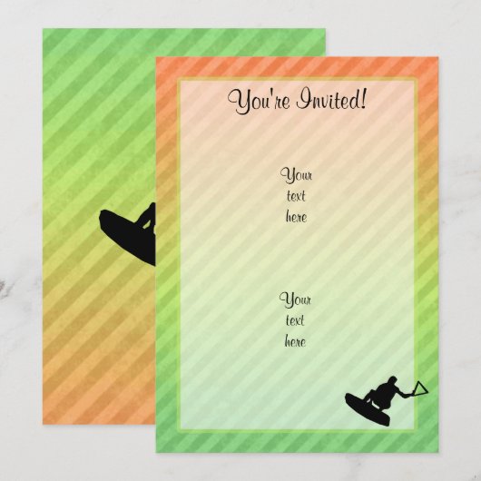 ウェイクボーダー 招待状 (正面/裏面)