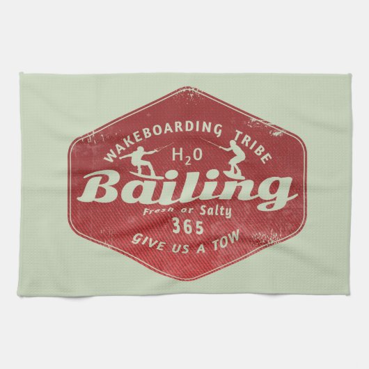 ウェイクボーディングウェイクボーダー キッチンタオル (横)