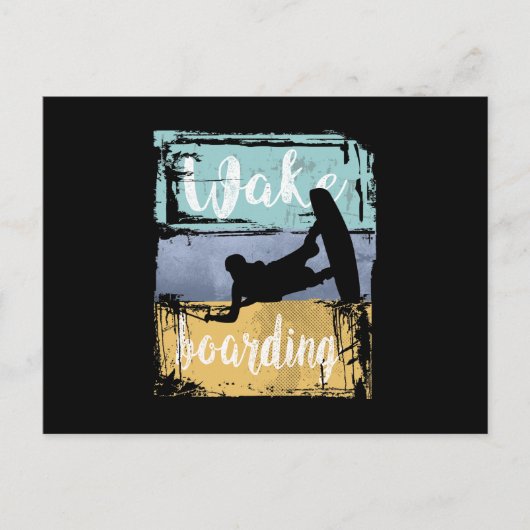 ウェイクボーディングレトロウェイクボーダー ポストカード (正面)