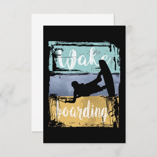 ウェイクボーディングレトロウェイクボーダー 出欠カード (正面/裏面)