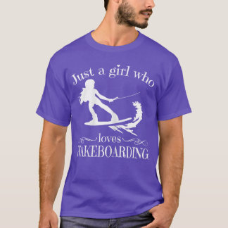 ウェイクボードが好きな女の子 ウーマンズギフト Tシャツ