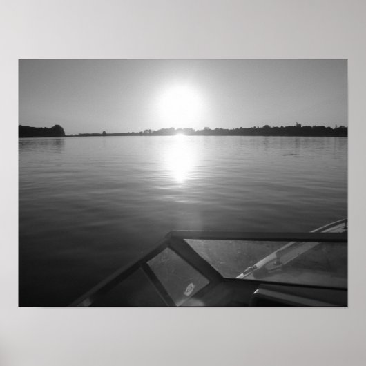 ウェイクボードの夕日 ポスター (正面)