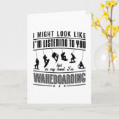 ウェイクボードはウェイクボーディングウェイクボーダーのように見えるかもしれない カード (黄色い花)