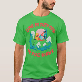 ウェイクボードを楽しむ男性の引用 ウェイクボードギフト Tシャツ