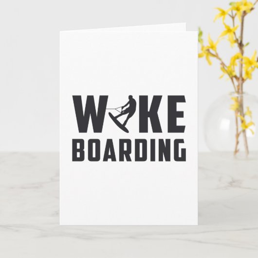 ウェイクボードウェイクボーダーウェイクボーディングラバーズギフト カード (黄色い花)