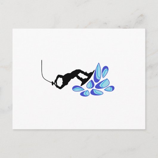 ウェイクボードブルー ポストカード (正面)