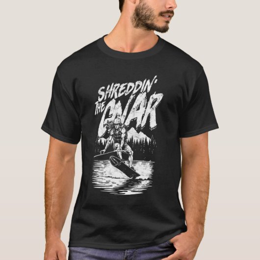 ウェイクボード+ウェイクボーディング+ウェイクボーダー Tシャツ (正面)
