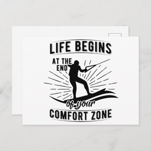 ウェイクボード |ウォータースキー・ウェイクボードの海の贈り物 ポストカード (正面/裏面)