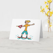 ウェイクボード カード (黄色い花)