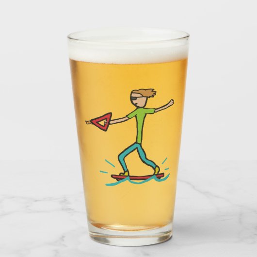 ウェイクボード タンブラーグラス (ドリンク正面)