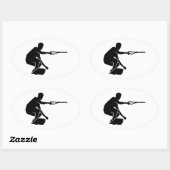 ウェイクボード 楕円形シール (シート)